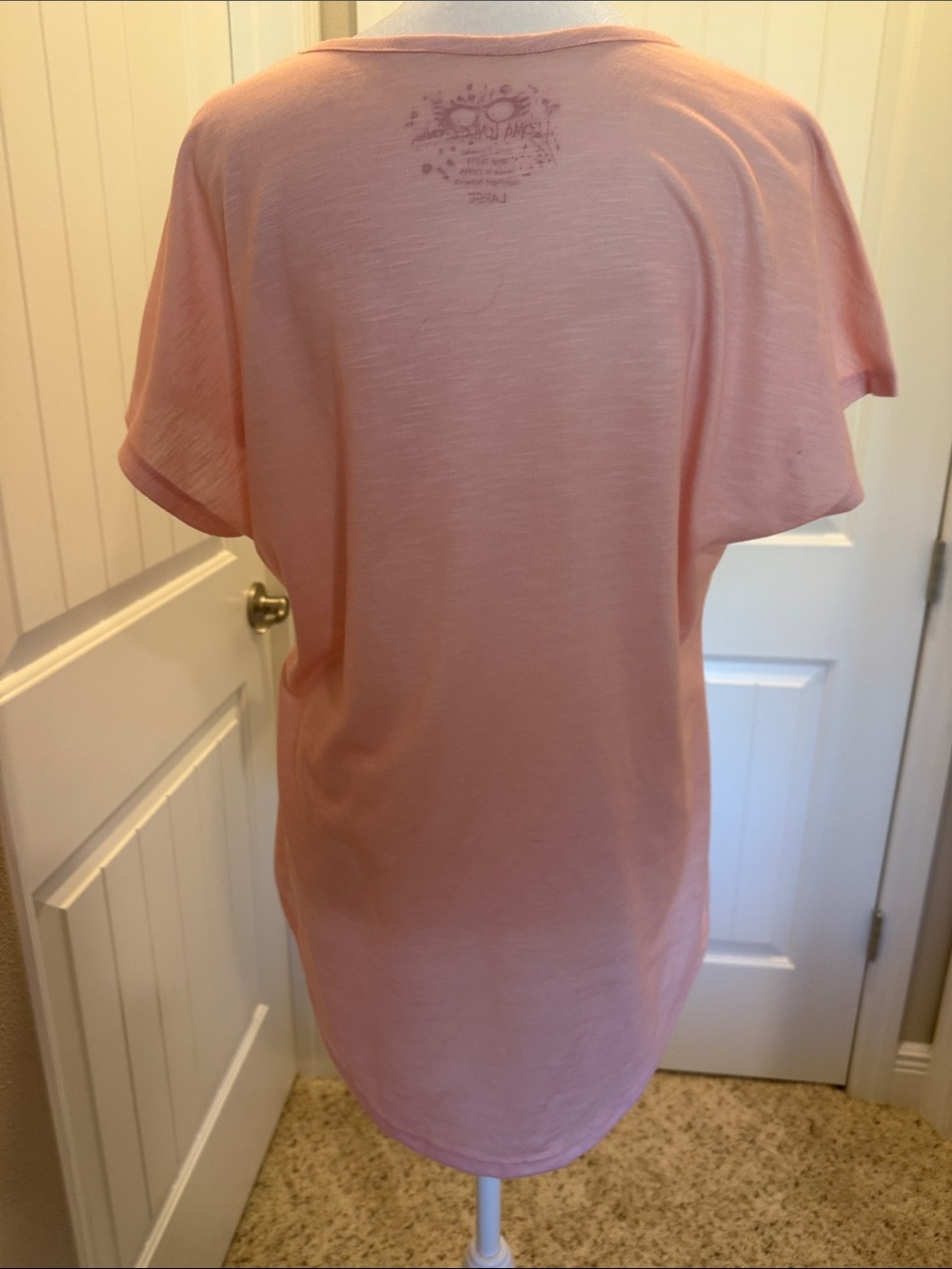 Women’s Pink Short Sleeve Tee Top - Lightweight Casual Shirt